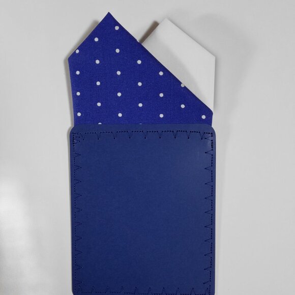 NEW - Contrasting Color 100% Cotton Pre-Folded Pocket Square Handkerchief Insert - Picture 3 of 8